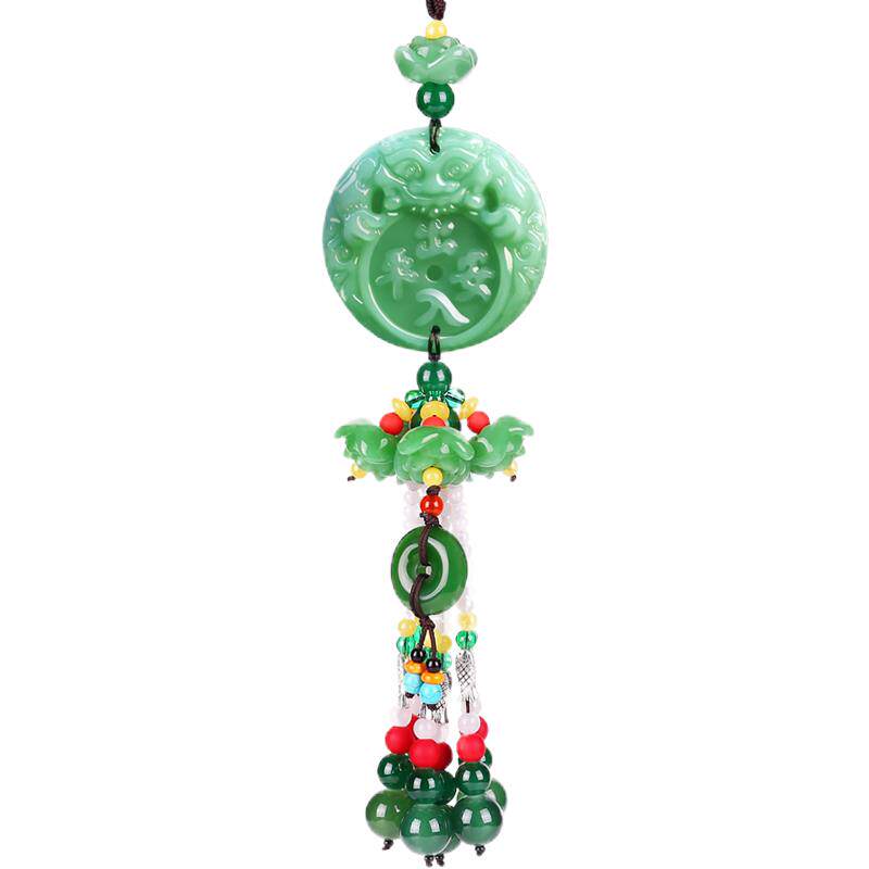 车内挂件汽车挂饰玉石平安吊坠高端饰品女高档大气男士后视镜车子