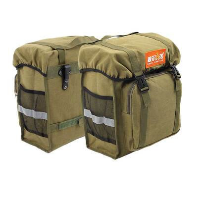 波尔长途骑行前货架防水帆布驮包