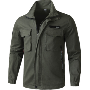 工作服套装男秋冬季加厚耐磨迷彩纯棉弹力电焊工地工人干活劳保服