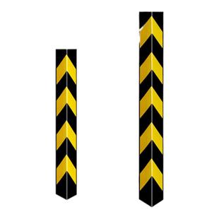 橡胶护角墙角反光防撞条80cm地下车库停车场加宽圆弧1米直角包边