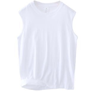 极麻基础简约休闲打底背心男士复古宽松青年文艺百搭纯棉无袖坎肩