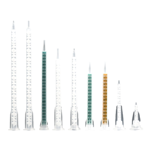 AB胶枪静态混合针管50ML1:1 10:1双份组混料搅拌针头塑料螺旋胶管