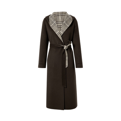 赢智尚羊毛呢大衣女款厚连帽外套