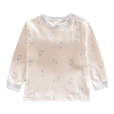 婴儿纯棉打底居家秋衣保暖上装