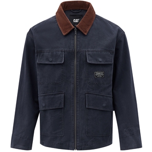 CAT卡特26春季新品男士复古工装宽松灯芯绒翻领夹克商场同款