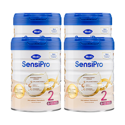 HeroBaby荷兰白金pro版婴幼儿配方进口牛奶粉2段700g6-12月*4罐