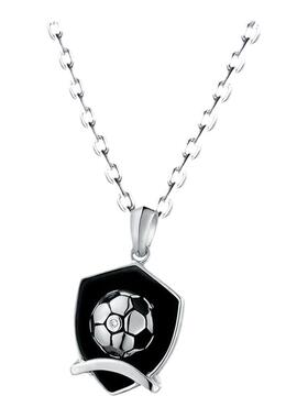 vinqui足球盾牌项链七夕礼物运动