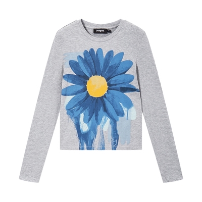 官方新款手绘印花修身休闲上衣