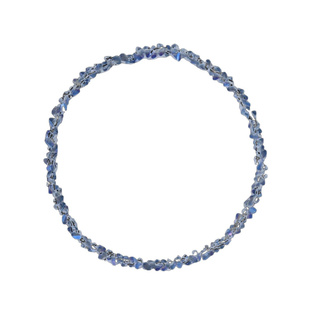 极细奥地利蓝水晶手链女弹力绳粉香槟色叠戴手串轻奢简约闺蜜礼物