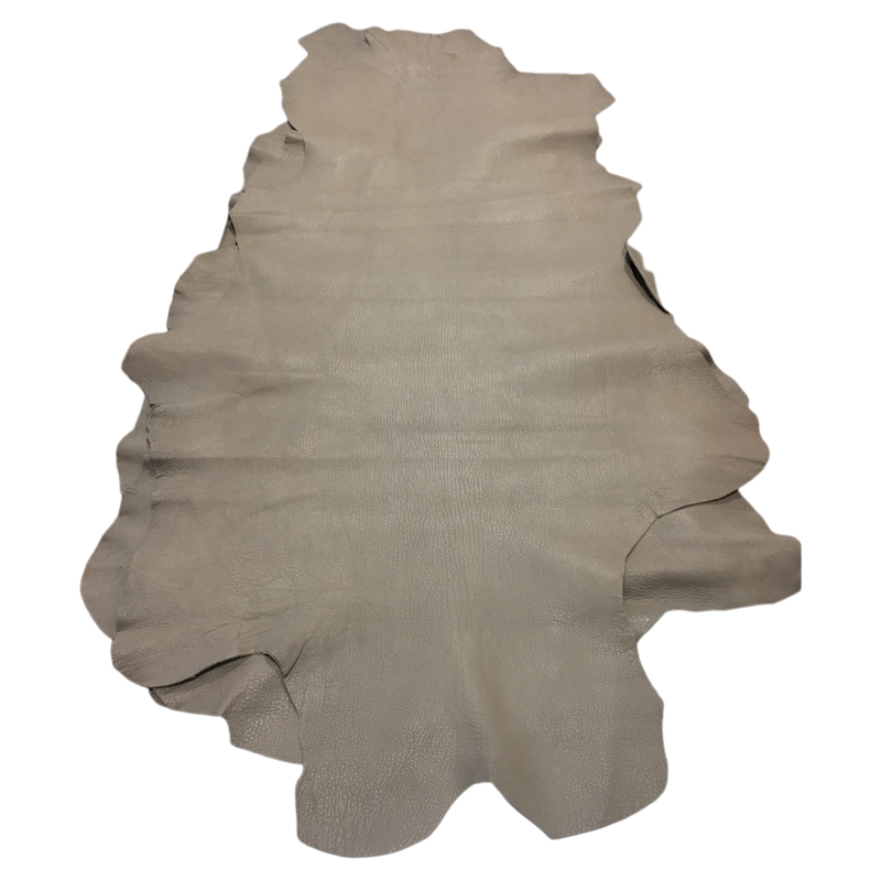 灰色缩纹鹿皮真皮手工DIY皮料1.4mm软