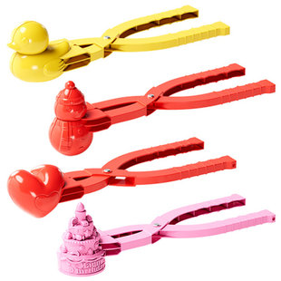 下雪夹雪雪夹子玩具夹雪神器儿童玩雪工具雪人造型模具小鸭子雪夹