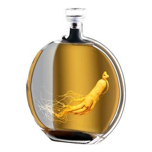 扁酒瓶个性创意扁圆形玻璃酒瓶白酒瓶葡萄酒瓶空瓶密封存酒瓶