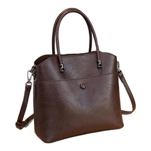 品牌包包女2025新款复古软皮水桶包大容量手提包通勤单肩斜挎包女