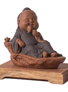 中式禅意历史人物雕塑摆件陆羽