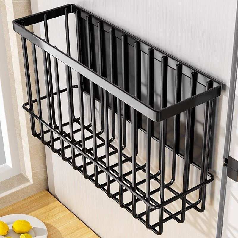 厨房冰箱侧面收纳盒保鲜袋收纳架放保鲜膜置物架免打孔壁挂收纳架