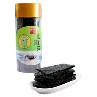 潮汕旅游导游推荐同款特产南澳三珍即食脆海苔办公室休闲罐装零。
