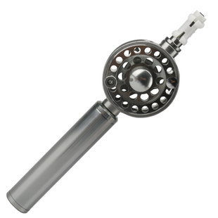 V槽中通改装轮加长把手中通轮渔轮金属轮V型槽鱼线轮中通竿轮子轮