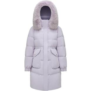 波司登25新款羽绒服女时尚休闲加厚连帽过膝长款大毛领狐狸毛