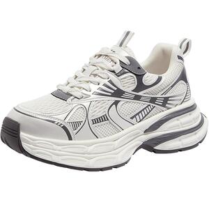 骆驼女鞋2026年春透气银月户外复古老爹鞋厚底运动鞋增高休闲鞋女