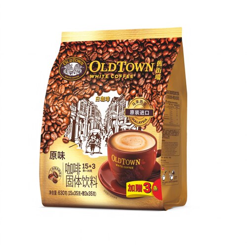 马来西亚进口旧街场三合一白咖啡原味榛果味速溶咖啡粉独立装2袋