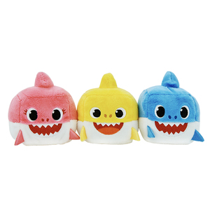 碰碰狐babyshark鲨鱼宝宝一家玩具音乐早教毛绒玩偶公仔唱歌娃娃