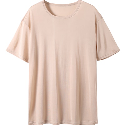 100%桑蚕丝男短袖T恤薄汗衫透气