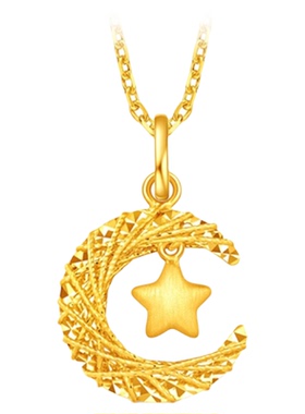 星月织梦揽月项链爆闪蹦迪珠