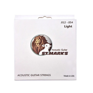 美产琴弦圣马可琴弦磷铜镀膜木吉他防锈012规格1套1-6根弦吉他弦