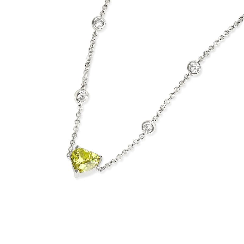 【生日礼物】apm monaco 绿色爱心手链银白色时尚设计感送女友