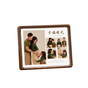实木相框全家福照片定制摆台8寸相框高级感diy打印洗照片做成相框