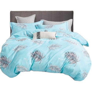 全棉春秋加厚四件套100%纯棉床上三件套1.2米1.5m1.8m床笠床单式4