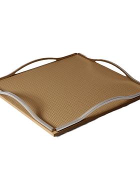 轻奢编织皮托盘客厅星梵艺墅