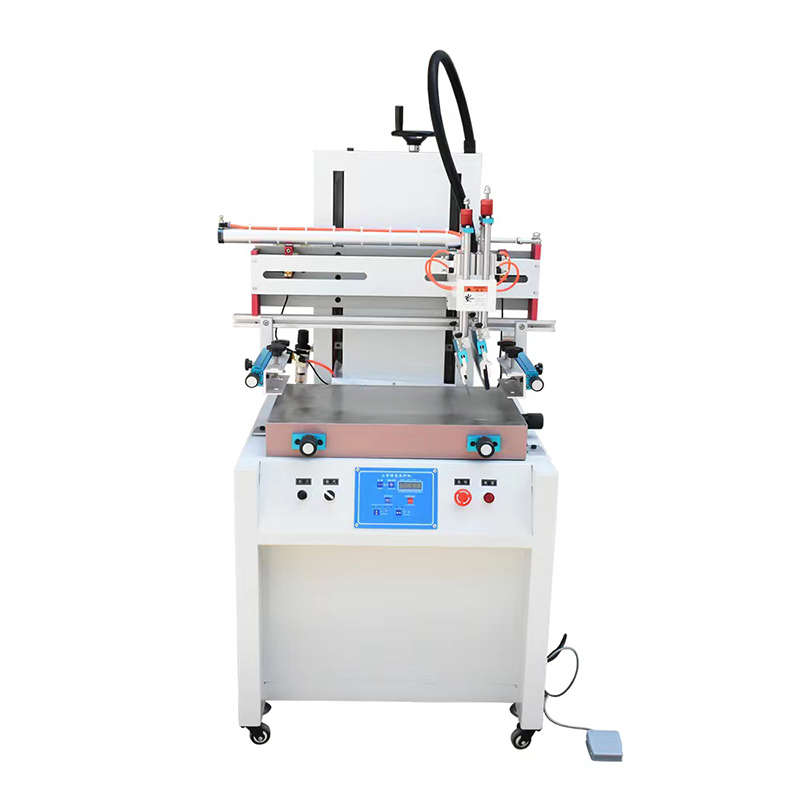 小型平面丝印机 斜臂摇臂式气动塑料玻璃丝网印刷机设备 logo商标