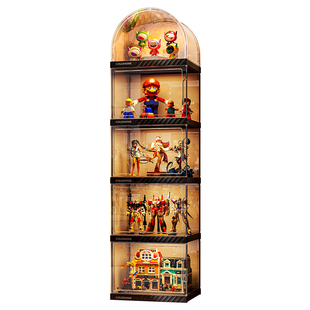 手办展示柜模型架子玩具摆件适用乐高盲盒家用透明积木高达收纳盒