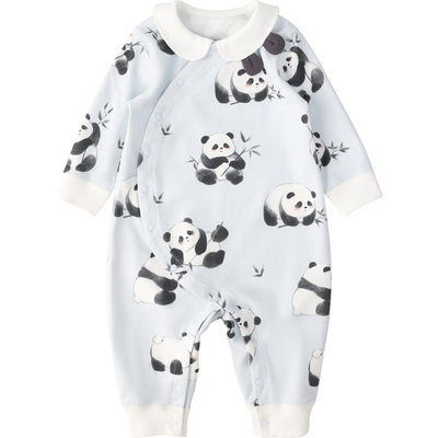 婴儿衣服7A抗菌纯棉哈衣开衫爬服