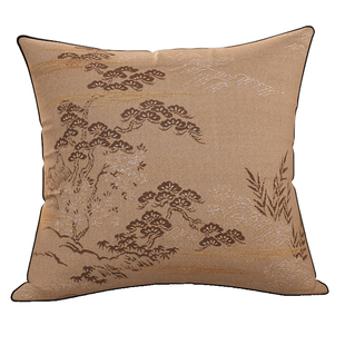 抱枕宋式简约咖色系列客厅沙发法式中国风中式中古风现代靠垫靠枕