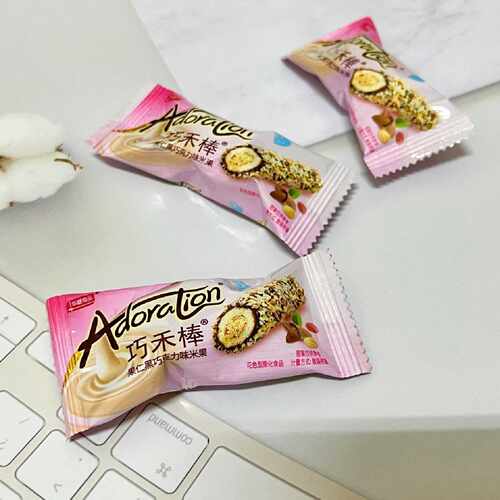 巧禾棒果仁夹心巧克力味米果充饥点心256g香甜酥脆营养