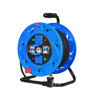 220V一机一闸两漏电双开双控制防水防尘两插座移动电缆绕卷拖线盘