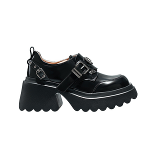 【欧阳娣娣同款】knkw美少女战士英伦风厚底小皮鞋女甜酷乐福单鞋