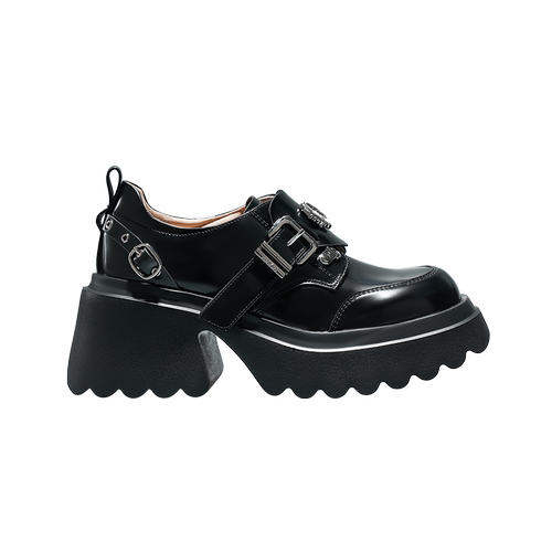 【欧阳娣娣同款】knkw美少女战士英伦风厚底小皮鞋女甜酷乐福单鞋