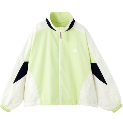 urlazh/有兰运动风拼色短外套