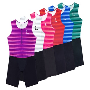 零阻力田径比赛连体服 男短跑跳远跨栏背心短裤紧身衣体考运动服