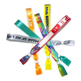 丝带手环定制一次性涤纶缎带手腕带防水会议活动团建演唱会音乐节