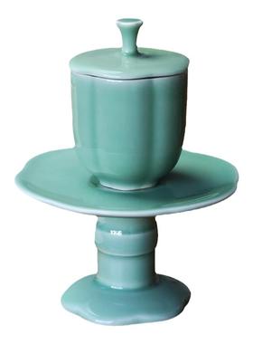 青瓷供水杯中式寺庙家用