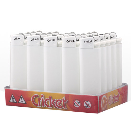 正品cricket进口草蜢白色一次性打火机火石滑轮创意个性定制广告