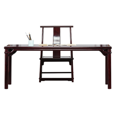 赞比亚血檀中式写字台书法桌