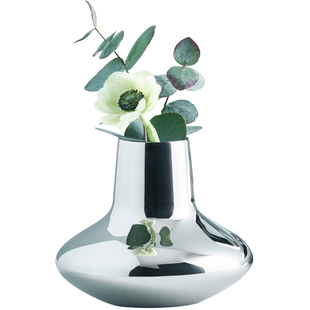 新年礼物Georg Jensen乔治杰生HK花瓶侘寂风不锈钢餐桌插花器摆件