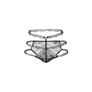 「LA」辣妹腰姬*原创性感气质御姐蕾丝交叉镂空可高腰透气女内裤