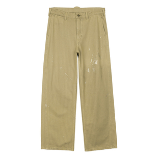 Simple Project*Painted Trousers 成衣染色人字纹烫金卡其直筒裤
