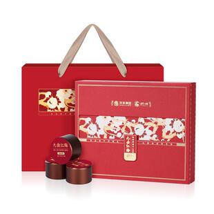 【商场同款】狮峰牌九曲红梅茶叶礼盒装特级精选红茶小罐送礼长辈
